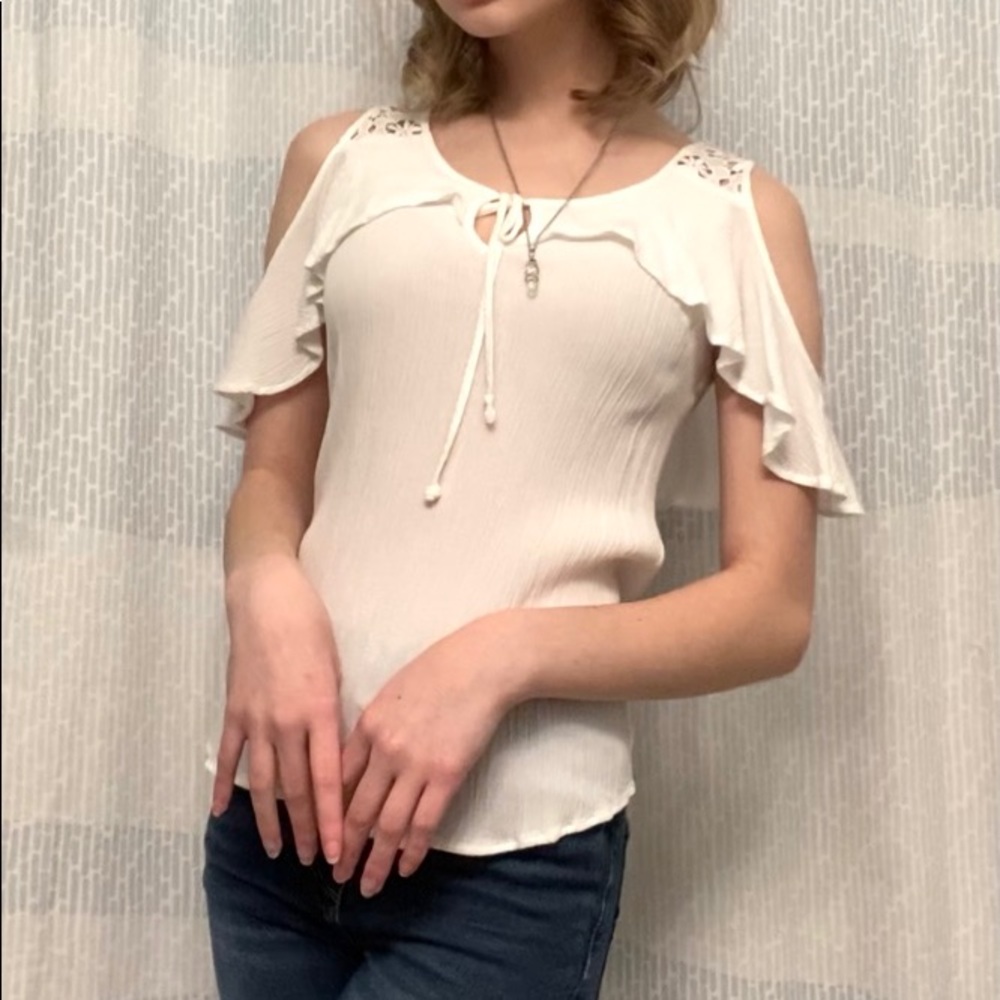 White Off the Shoulder Blouse